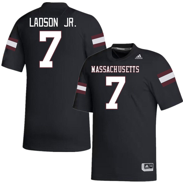 Massachusetts Minutemen #7 Frank Ladson Jr. College Football Jerseys Stitched-Black